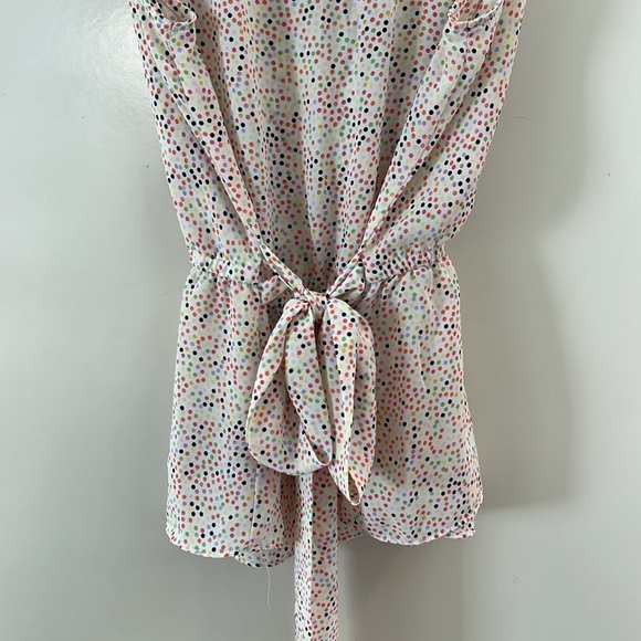 Max Studio Multi Color Polka Dot Blouse. - Picture 8 of 11